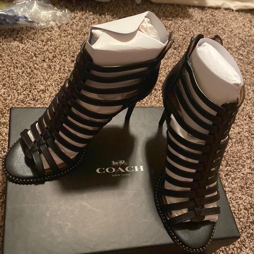 Brand New Coach Kia Semi Matte Calf Sandals